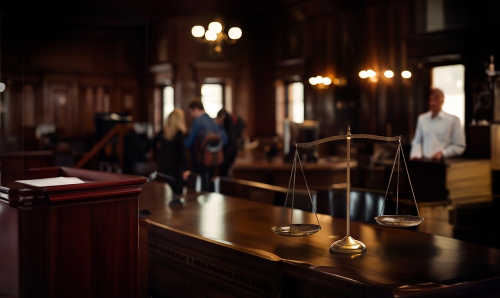 Symbol,Of,Law,And,Justice,,Law,And,Justice,On,Courtroom